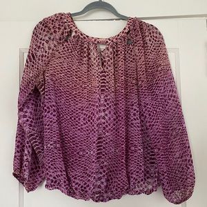 Pink/purple snakeskin blouse
